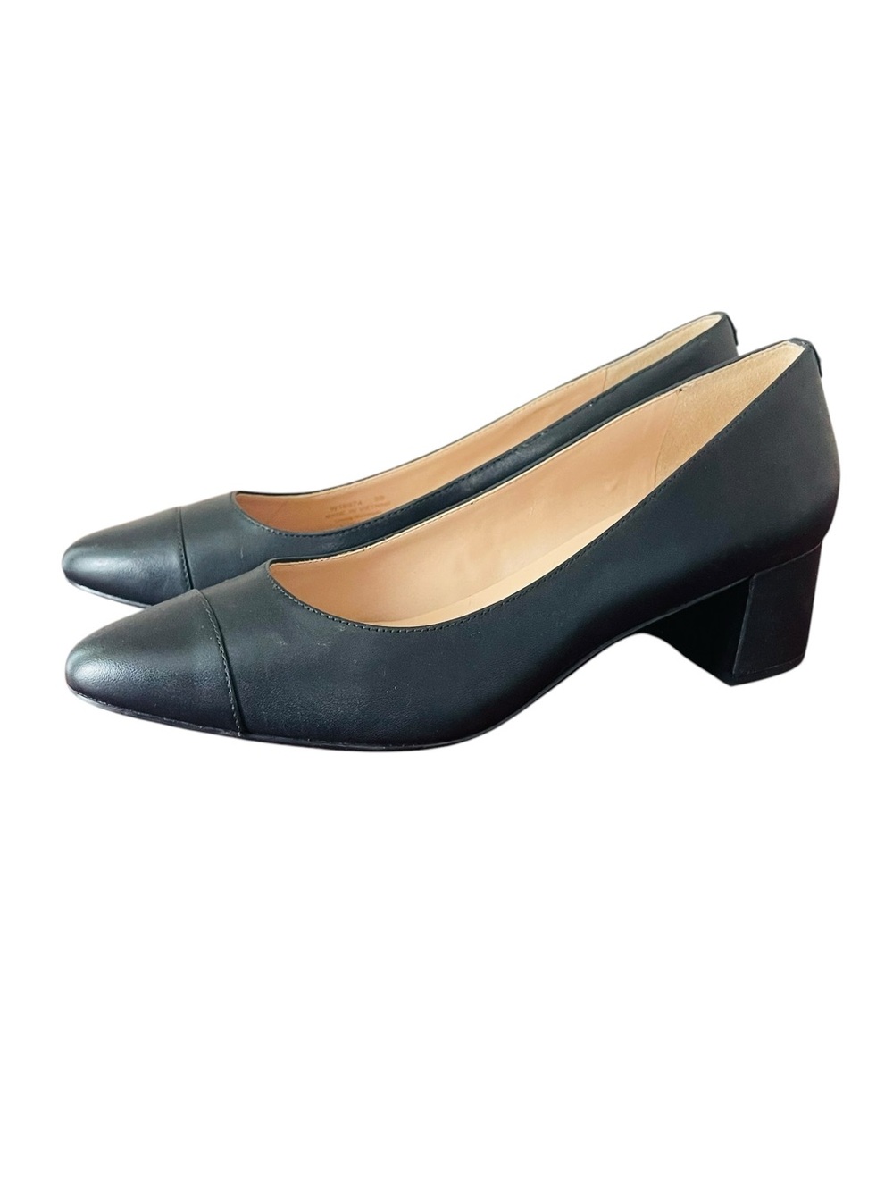 Cole Haan Black Low Block Heel Pumps